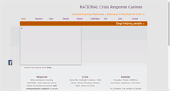 Desktop Screenshot of crisisresponsecanines.org